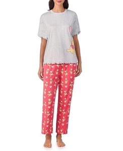 Disney Winnie The Pooh Ladies 2 Piece Soft Cozy Pajama Set Size Medium NEW - Picture 1 of 8