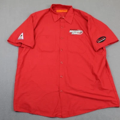 Vintage Honda Daytona 2005 Shirt Mens XL Button Front Red Kap 2000s Mechanic - image 1 of 4