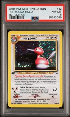1st Edition Porygon2 Holo 12/64 - Neo Revelation - PSA 8 NM-MT - Image 1 of 2
