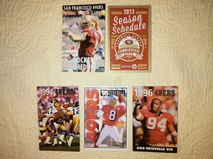 Lot of 5 SAN FRANCISCO 49ers Pocket Schedules 90, 94, 95, 96, 13 MONTANA & YOUNG - Bild 1 von 5