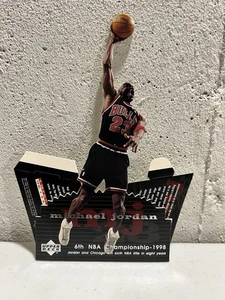 Michael Jordan Upper Deck 6° Campionato NBA 1998 Tavolo Die Cut Stand Up - Foto 1 di 3