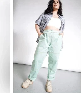 Neu mit Etikett Wildfang mintgrüne Painters Essential Utility Damenhose Größe M - Bild 1 von 8