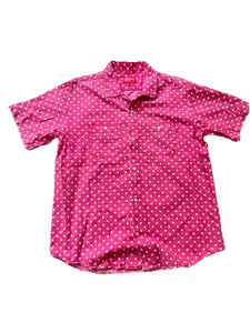 Supreme Pink Polka Dot Short Sleeve Button Down Shirt - XL - Picture 1 of 6
