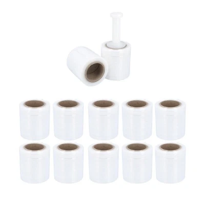 Mini Stretch Wrap Shrink Film with 1 Plastic Handle/Case Select: Size & Rolls - Image 1 of 4
