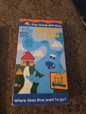 Blues Clues All Kinds of Signs VHS 2001 Nick Jr. Sign Language ASL Marlee Marlin - Image 1 of 4