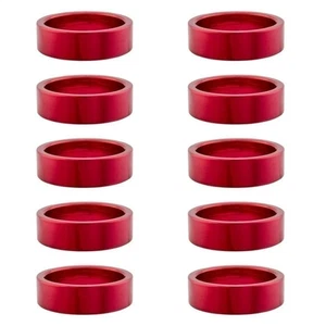 Origin8 Headset Spacers, 10mm x 1-1/8", Red Annodized - Picture 1 of 1