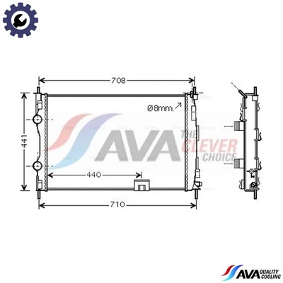 RADIATOR ENGINE COOLING DNA2288 FOR NISSAN DUALIS QASHQAI/+2 M1D 2.0L 4cyl - Image 1 of 4