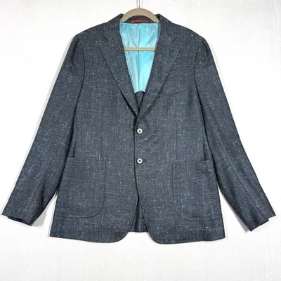 Isaia Blazer Mens 44 US 54 EU Wool Silk Sport Coat Tweed Multicolor Flecked - Image 1 of 4
