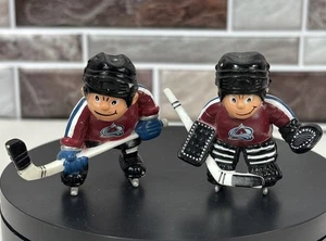 Lil' Sports Brats Hockey Figure Lot 2 NHL Colorado Avalanche 1986 Goalie Player - Picture 1 of 7