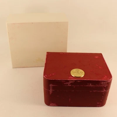 GENUINE OMEGA WATCH BOX RED & GOLD VINTAGE SEAMASTER SPEEDMASTER - Image 1 of 4