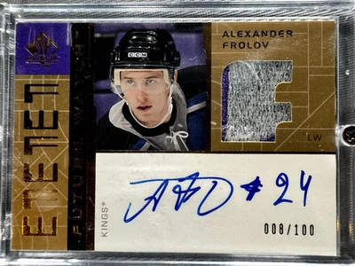 2002-03 SP Authentic Alexander Frolov RC Auto Patch /100 Kings Future Watch - Image 1 of 2
