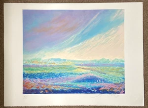Jean ? original lithograph landscape print artwork limited edition - Picture 1 of 5