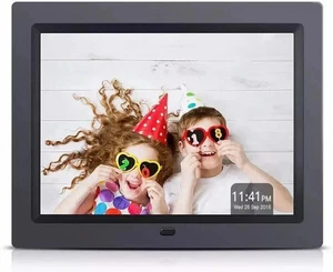 Marco de Fotos Digital 8" 1024x768 HD Pantalla LED Reloj USB SD Video Musical + Control Remoto - Imagen 1 de 8