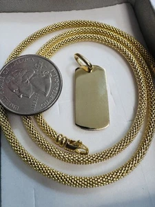 18K 750 Fine Genuine Gold Snake Chain Rectangle Necklace 17.6”/18” Long 18.22g - Picture 1 of 24