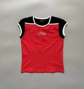 Vintage Michael Schumacher Women’s Rase Red Top Size M - Picture 1 of 9