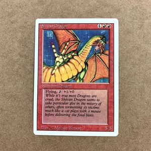 Shivan Dragon Summon Dragon Revised Edition MTG Card Never Played 5/5 - Picture 1 of 8