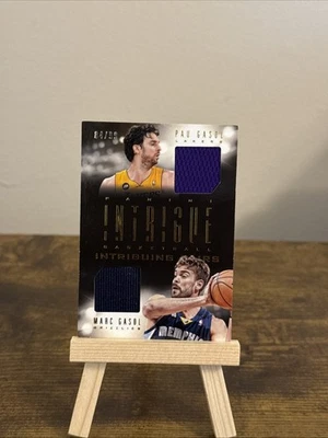 2013-14 Panini Intrigue #24 Pau/Marc Gasol Intriguing Pairs Game Worn Patch /99 - Image 1 of 3