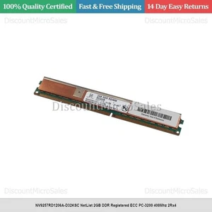 NV9257RD1206A-D32KSC NetList 2GB DDR Registered ECC PC-3200 400Mhz 2Rx4 - Picture 1 of 1