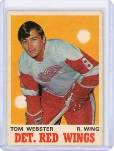 1970-71 O-PEE-CHEE TOM WEBSTER #155 DETROIT RED WINGS VG-EX NO CREASES - Picture 1 of 2