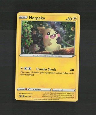 Morpeko SWSH012 Sword & Shield Black Star Promo Holo SWIRL Pokemon Card LP+ - Image 1 of 4