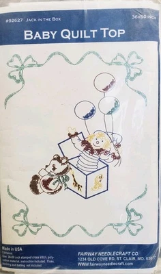 Edredón para bebé Fairway Needlecraft JACK IN THE BOX 36" x 50" Foto 1 de 3