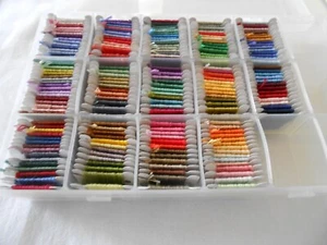 DMC Stranded Threads 198 quarter skeins on paper bobbins inc large box - Picture 1 of 3