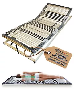 7-Zonen Lattenrost 110x200 cm verstellbar - Bettrost 110 x 200 mit 44 Leisten - Bild 1 von 7