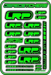 LRP ESC MOTOR BRUSHLESS RC 1/10 1/8 STICKERS LIPO BUGGY CAR DECAL GREEN BLACK - Picture 1 of 8