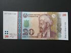 Tadschikistan Banknote 20 Somoni 2018 Kassenfrisch Unc P 25