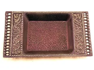 Decorative Vintage Russian CCCP Zinc Gift Tray Moscow Zinc Casting Plant - Picture 1 of 8