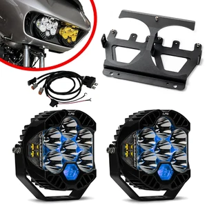 Baja Designs LP6 Pro Headlight Kit For 2015-2023 Harley Road Glide Clear/Blue - Picture 1 of 5