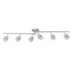 Track Lighting 4ft. Foldable Adjustable Lamp Head 6-Light Brushed Nickel 59355 - Picture 1 of 1