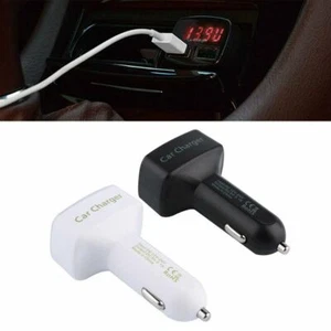 Cargador Doble Coche USB 3.1A Pantalla Digital Amperímetro Voltímetro Termómetro 4 en 1 - Imagen 1 de 2