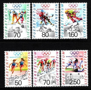 OPC 1991 Liechtenstein Winter & Summer Olympics Set Sc#973-8 MNH 49798 - Picture 1 of 1