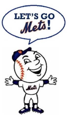"Let's Go Mets!" Mr. Met/New York Mets Fridge Magnet Cover
