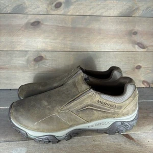 merrell moab adventure mens size 11.5 shoes brown leather slip on comfort loafer - Picture 1 of 8