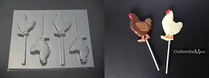 Molde de arcilla jabón caramelo chocolate gallo piruleta - Imagen 1 de 1