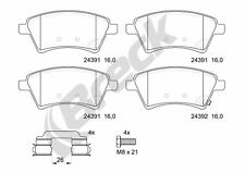 BRECK Bremsbelagsatz Scheibenbremse 24391 00 701 00 für FIAT SEDICI 16V 4x4 SX4