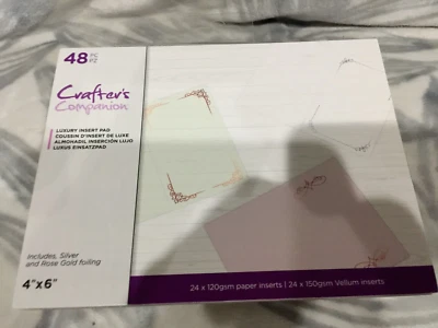 Crafters Companion- Card Luxury Insert Pad - 4x6 New 778237 - Image 1 of 4
