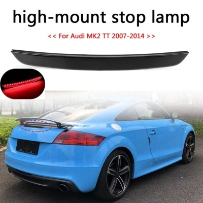 Lente de humo LED centro de alto nivel tercera luz de freno para 07-14 Audi TT MK2 8J Foto 1 de 4