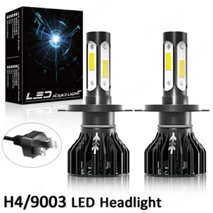H4 9003 LED Headlight Bulbs Car/Truck High&Low Dual Beam Kit 6000K Bright White - Picture 1 of 17