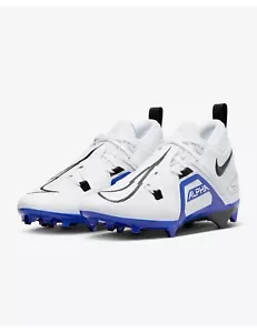 NEW Nike Alpha Menace Pro 3 White Blue Football Cleats CT6649-101 Men's Size 10 - Picture 1 of 10