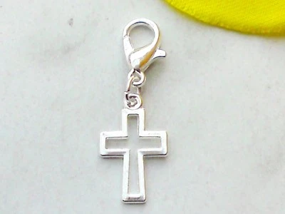 Charms Anhänger *KREUZ versilbert Charm *Kruzifix Glaube Religion Armband Kette - Bild 1 von 2