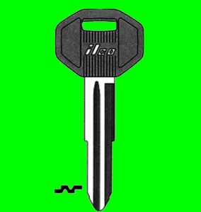 Mitsubishi Lot of Two (2) Key Blank Black Plastic Rubber Head Ilco X176P MIT1P - Picture 1 of 2