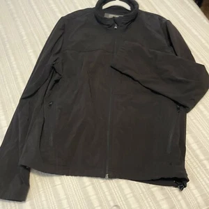 Kenneth Cole Reaction Solid Black Lightweight Zip Up XL Jacket Fleece Lined - Picture 1 of 3