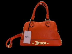 Juicy Couture geprägte coole Kragen Kuppel Umhängetasche orange Handtasche mit Schulterriemen - Bild 1 von 19