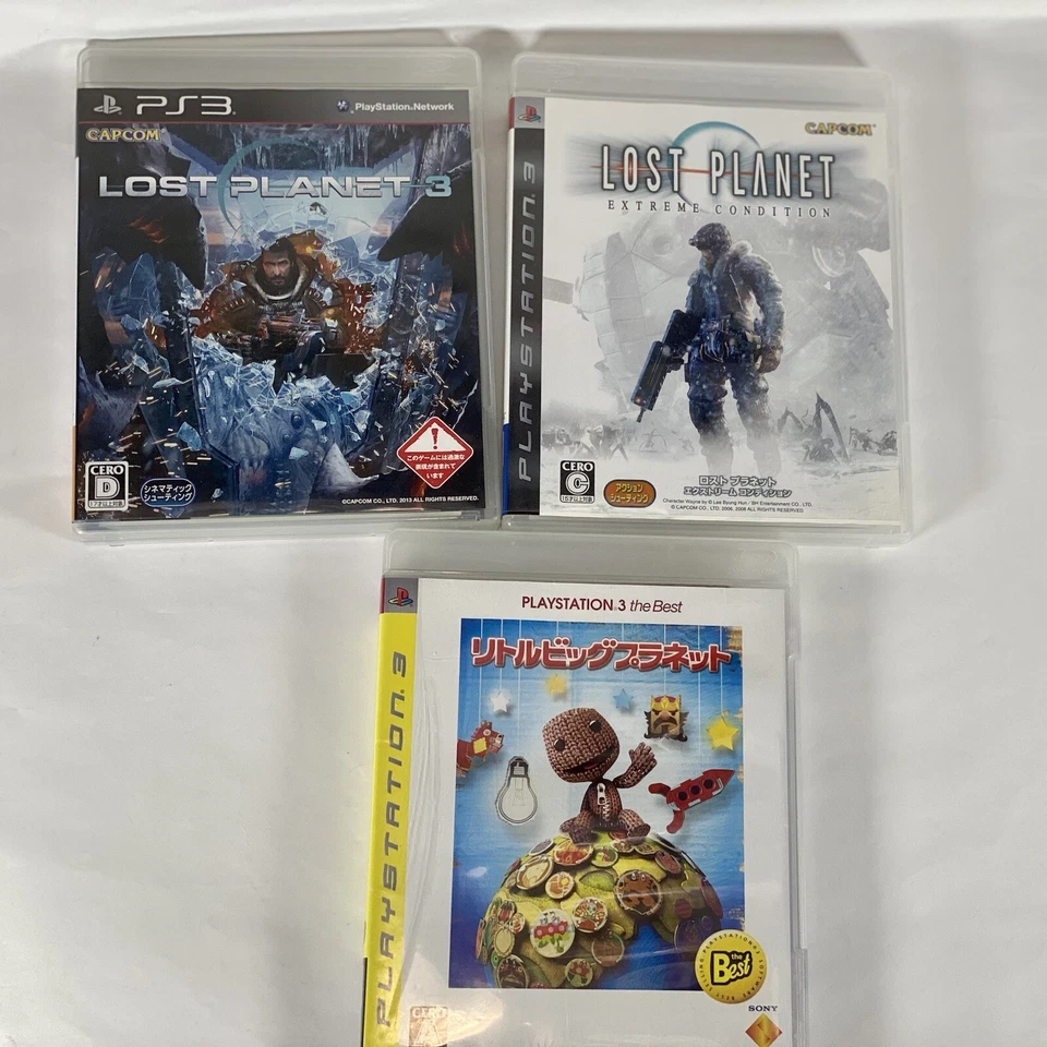 Lot3 PS3 Lost Planet : 3 , Extreme Condition & Little Big Planet  - Japan Gane.- - Image 1 of 4