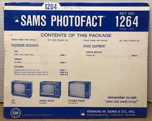 JUEGO DE CARPETAS SAMS PHOTOFACT NO. 1264 agosto 1972 - JVC CANTANTE SYLVANIA - Imagen 1 de 5