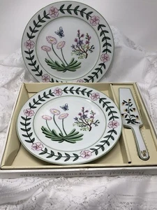 Botanical by Home Essentials 2 Porcelain Cake Plates and Cake Server NIB - Bild 1 von 8