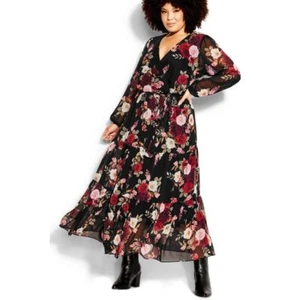 New! City Chic Floral Paradise Maxi Dress black women plus size 24 - Picture 1 of 19